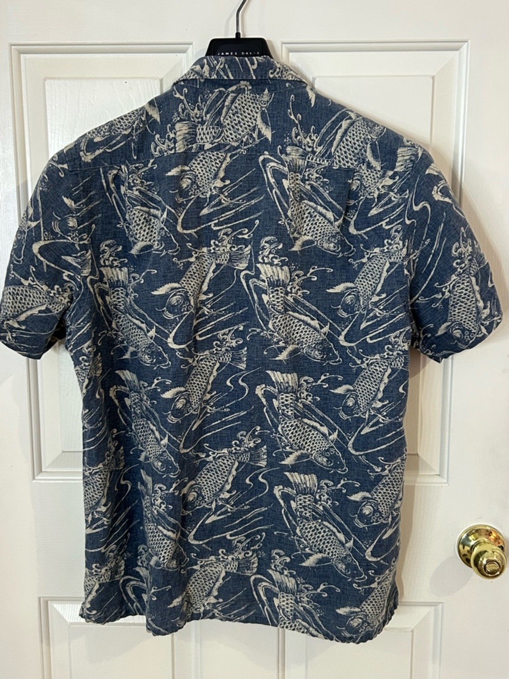 VTG 90’s Polo Ralph Lauren Linen Cotton Blend Koi Fish Button Up Shirt Large - Picture 2 of 8